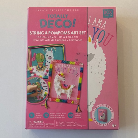 String & Pompoms Art Set - Pink - Picture 1 of 5